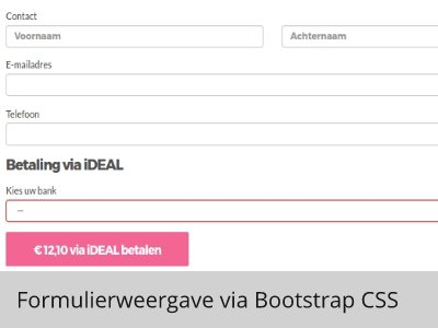 iDEAL plugin, weergave via Bootstrap CSS