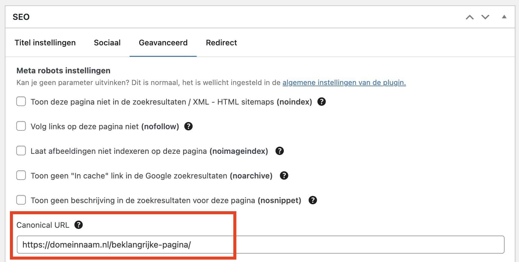 SEOPress canonical URL