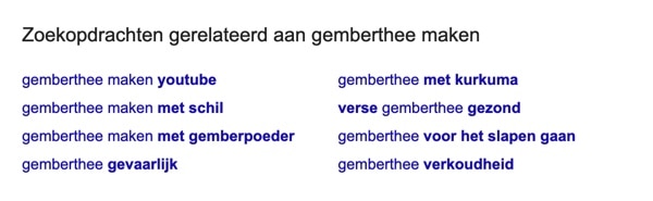 Gerelateerde zoekopdrachten