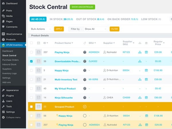 ATUM Inventory Management for WooCommerce