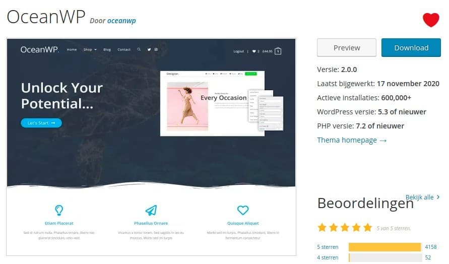 OceanWP WordPress theme