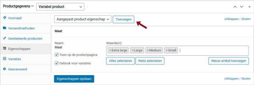 eigenschappen gebruiken