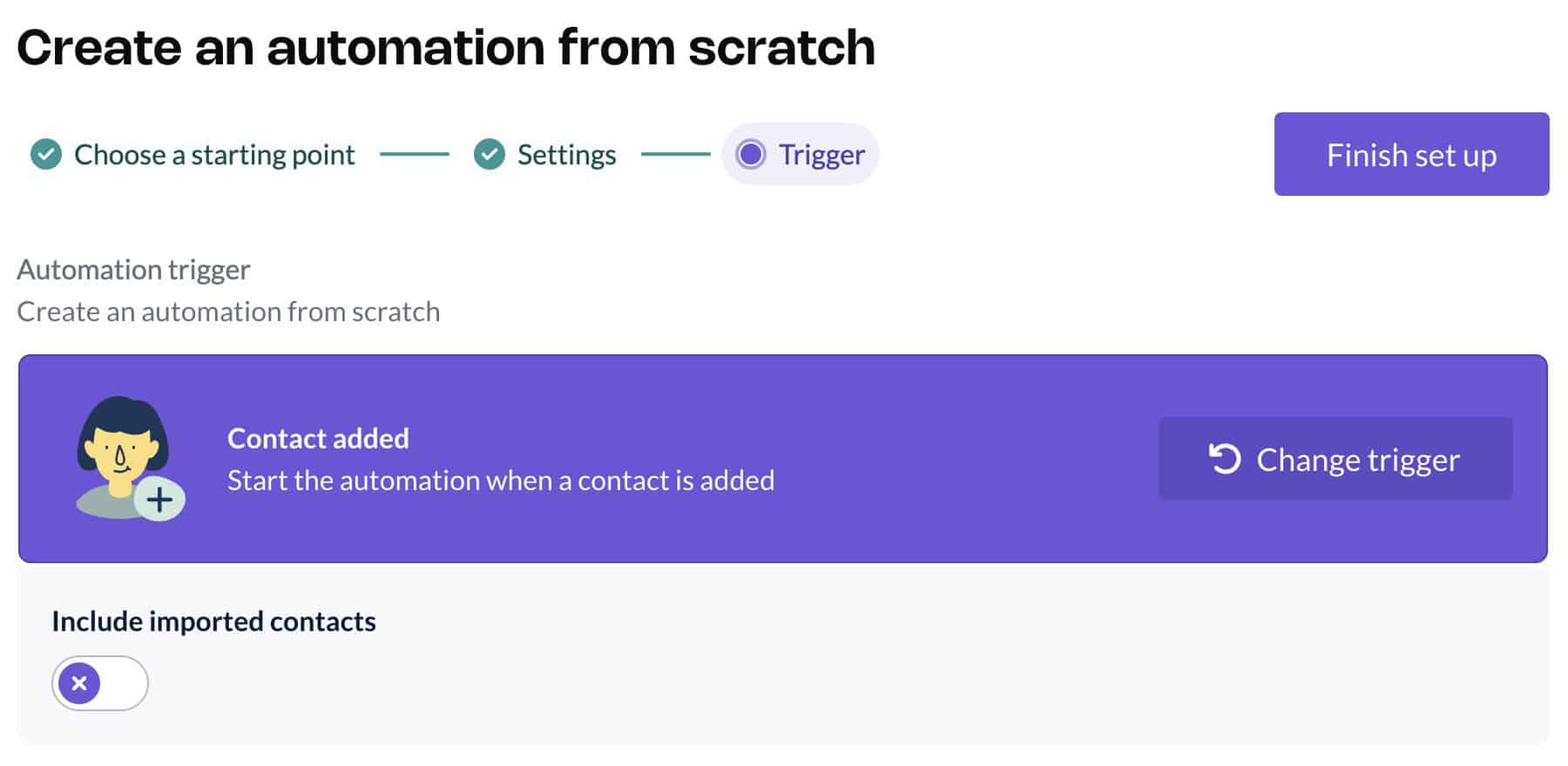 Automation in EmailOctopus aanmaken