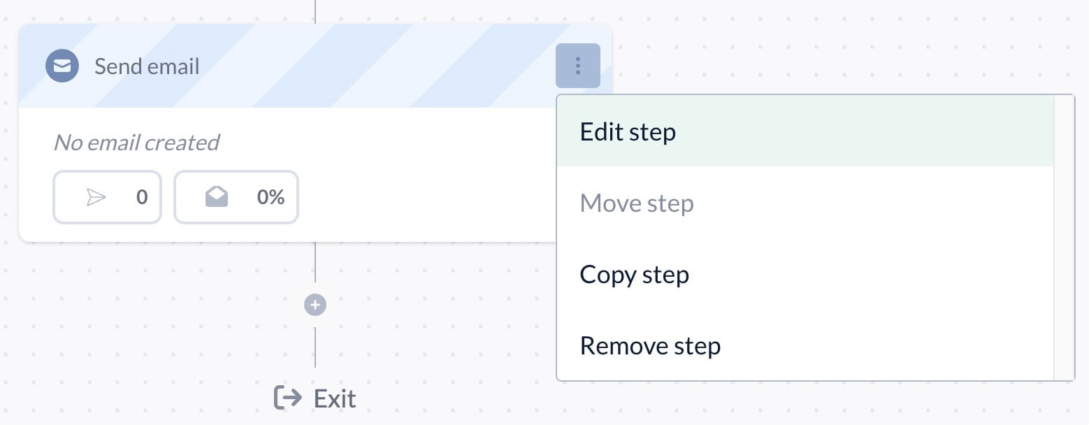 E-mail stap bewerken